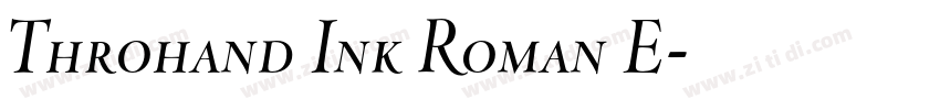 Throhand Ink Roman E字体转换